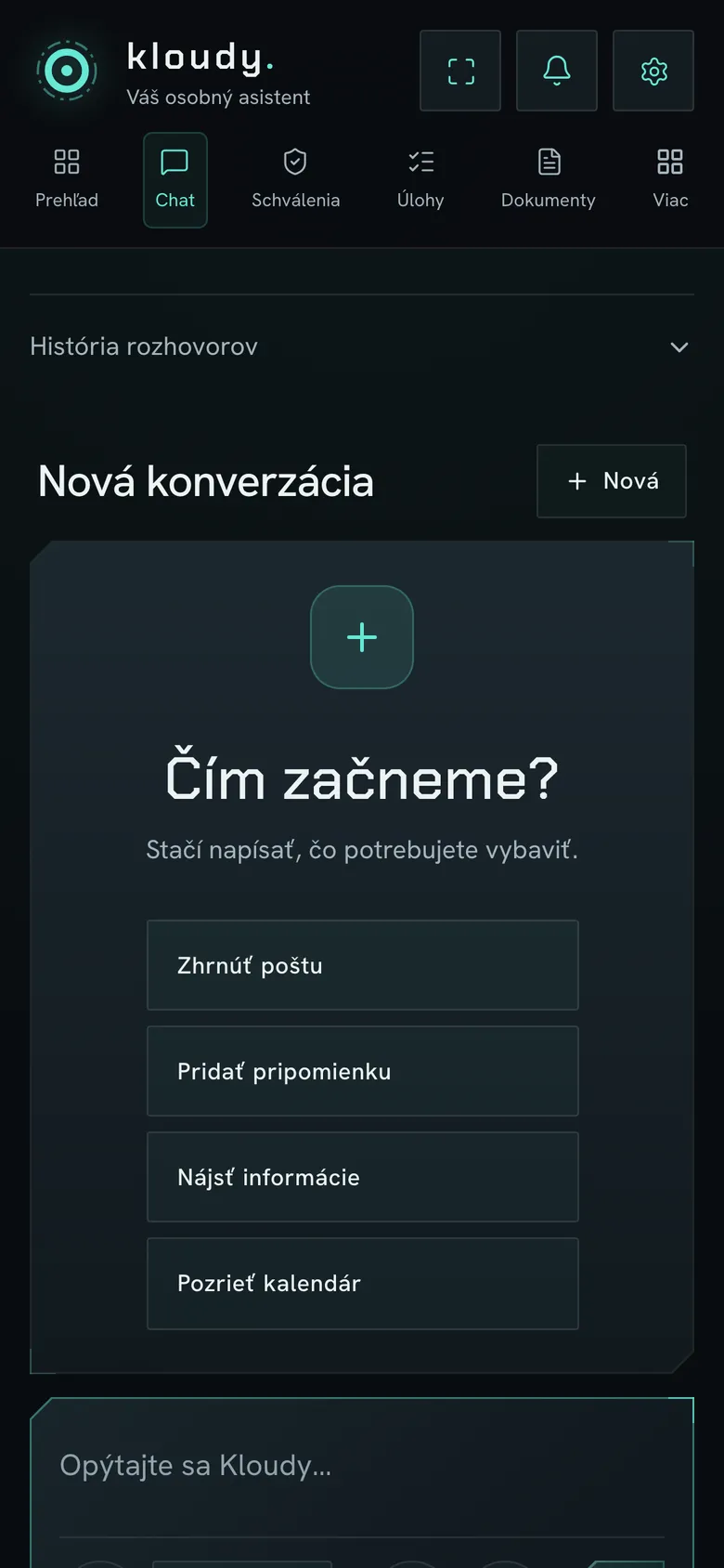 Rozhovor s Kloudym – mobil